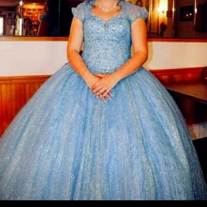 Morilee 89199 French blue quinceanera dress